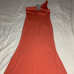 NEW  H&M One Shoulder Dress IN CORAL SIZE:XS
